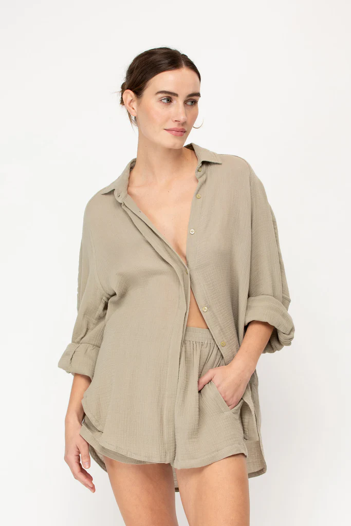 MIKOH NOTO BLOUSE IN OYSTER