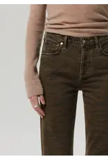 CITIZENS OF HUMANITY BLAINE HIGH RISE STRAIGHT IN OLIVINE ZEBRA