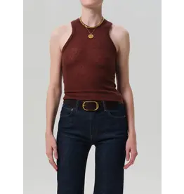 CITIZENS OF HUMANITY AKIRA SWEATER TANK IN TORRONE