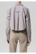 CITIZENS OF HUMANITY ANA CROPPED SHIRT IN NOBLE STRIPE