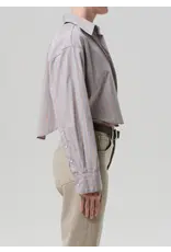 CITIZENS OF HUMANITY ANA CROPPED SHIRT IN NOBLE STRIPE