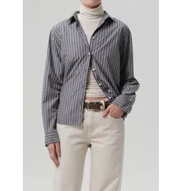 CITIZENS OF HUMANITY AVNI SLIM SHIRT IN CLEO STRIPE