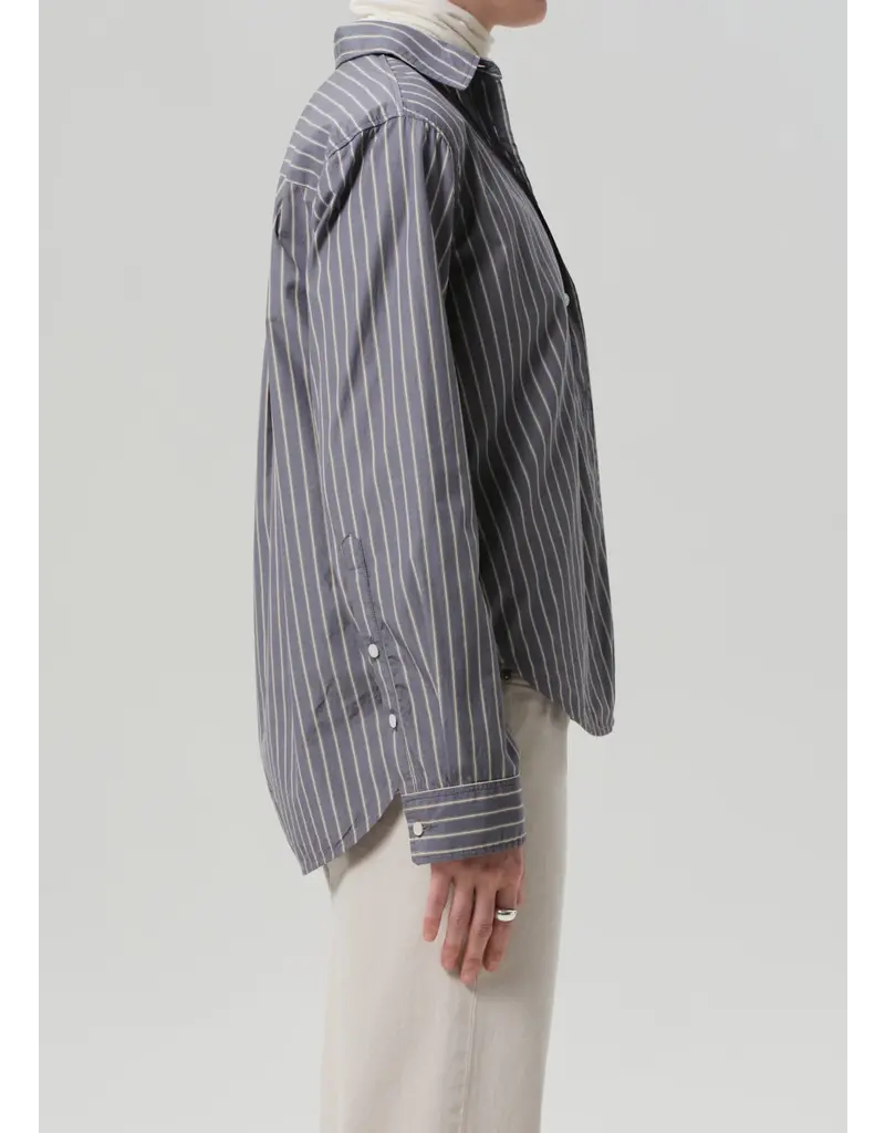 CITIZENS OF HUMANITY AVNI SLIM SHIRT IN CLEO STRIPE