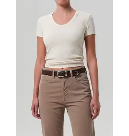 CITIZENS OF HUMANITY MAUDE U-NECK TEE IN PASHMINA
