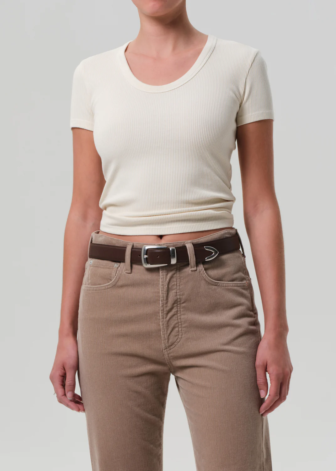 CITIZENS OF HUMANITY MAUDE U-NECK TEE IN PASHMINA