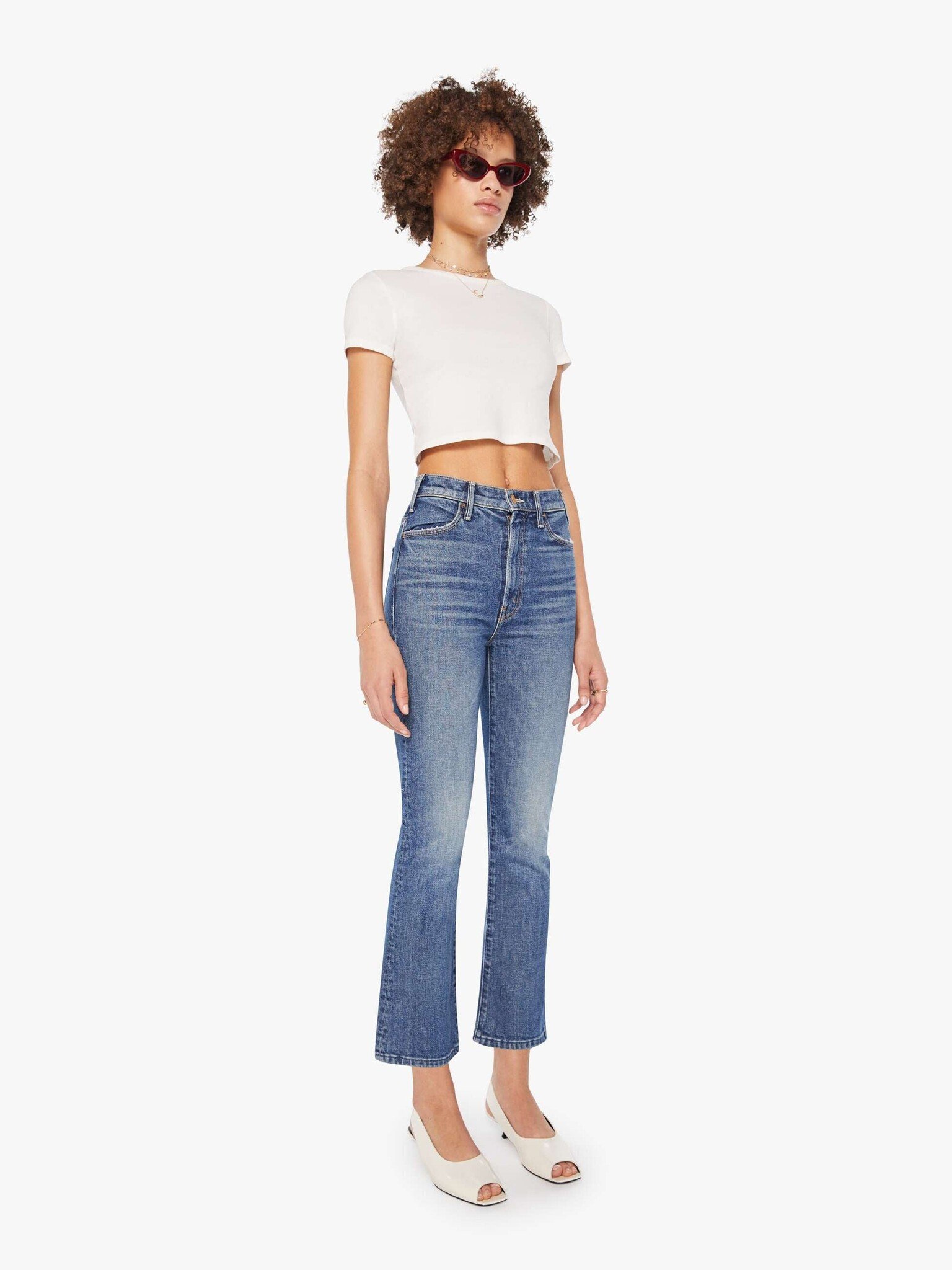 MOTHER DENIM THE HUSTLER ANKLE IN BENDING THE RULES