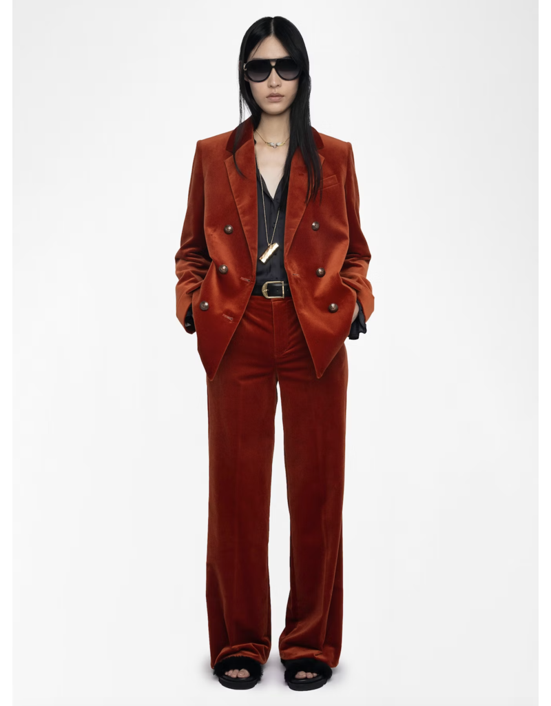 PANOL VELVET PANTS IN BURN