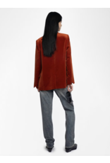 VASKA VELVET BLAZER IN BURN