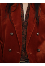 VASKA VELVET BLAZER IN BURN