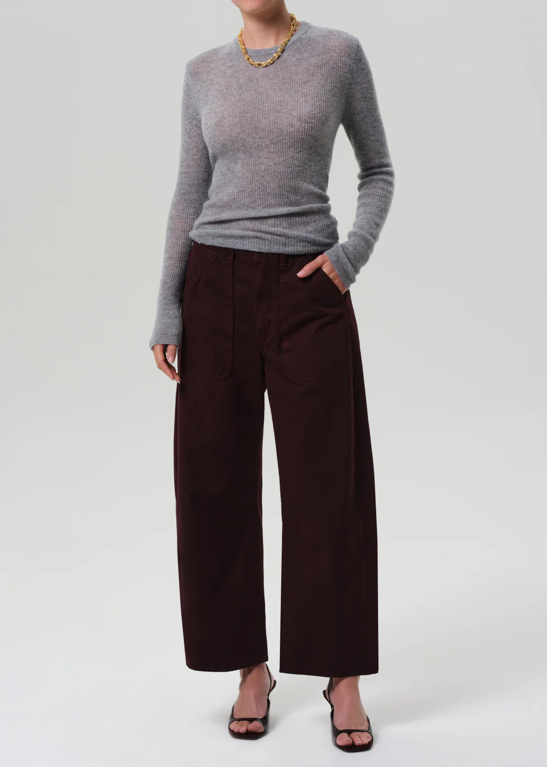 CITIZENS OF HUMANITY AYLA CARGO IN MAHOGANY