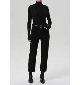 CITIZENS OF HUMANITY DELFINA HIGH RISE STRAIGHT IN VELVET BLACK