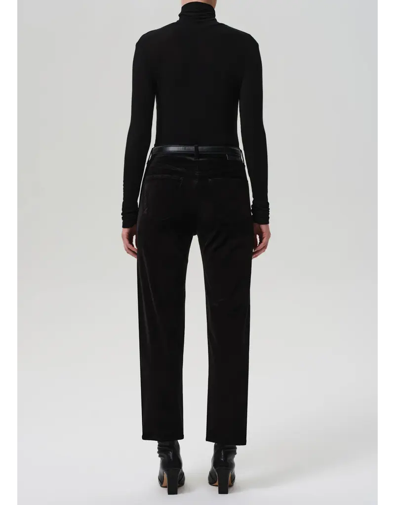 CITIZENS OF HUMANITY DELFINA HIGH RISE STRAIGHT IN VELVET BLACK