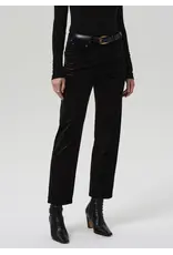 CITIZENS OF HUMANITY DELFINA HIGH RISE STRAIGHT IN VELVET BLACK