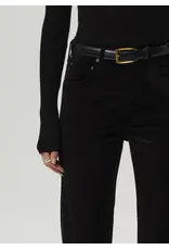CITIZENS OF HUMANITY DELFINA HIGH RISE STRAIGHT IN VELVET BLACK