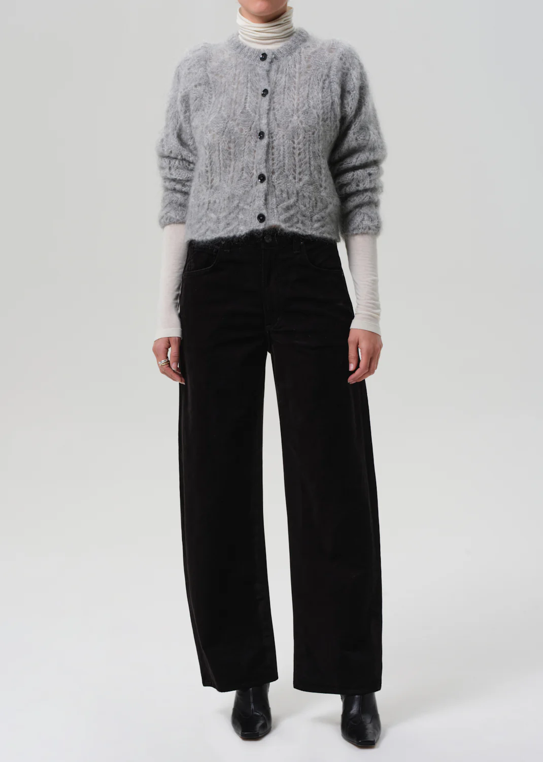 CITIZENS OF HUMANITY AYLA BAGGY VELVET IN BLACK