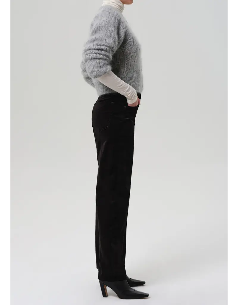 CITIZENS OF HUMANITY AYLA BAGGY VELVET IN BLACK