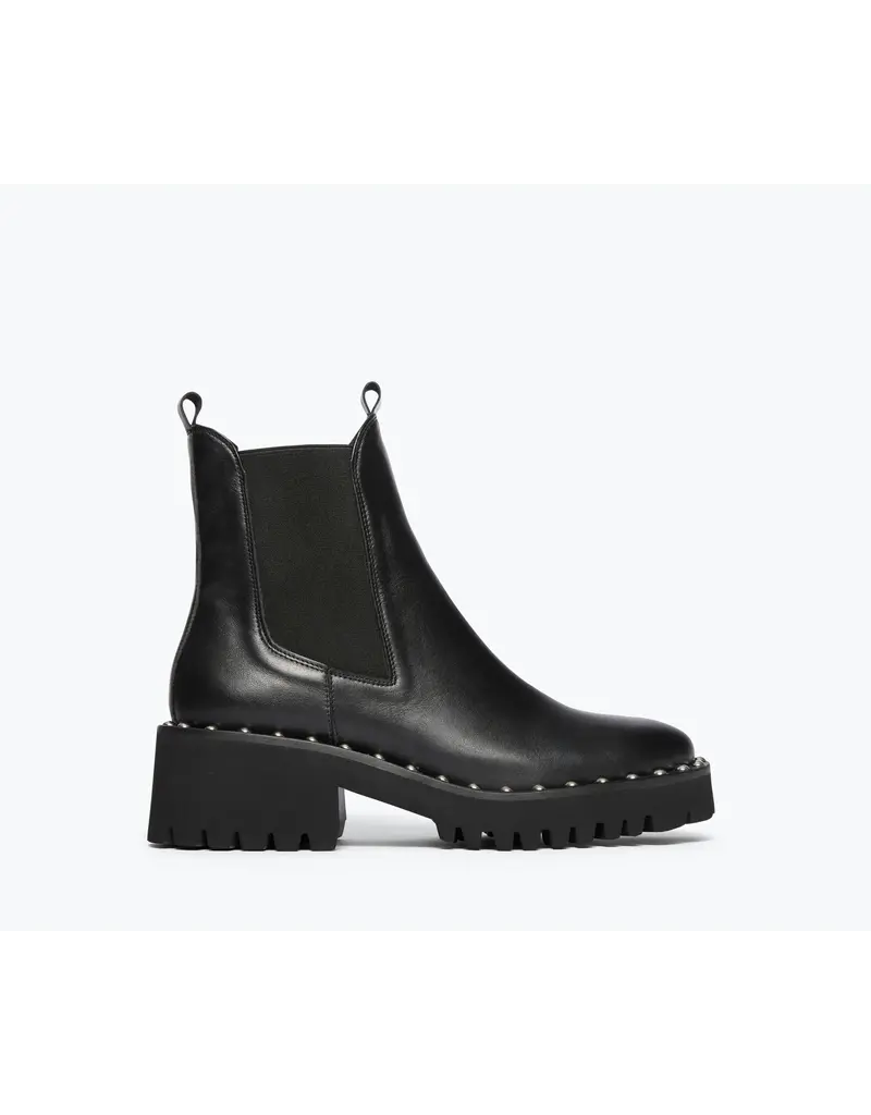 FREDA SALVADOR BAILEY STUDDED RAIN RESISTANT BOOT IN BLACK CALF