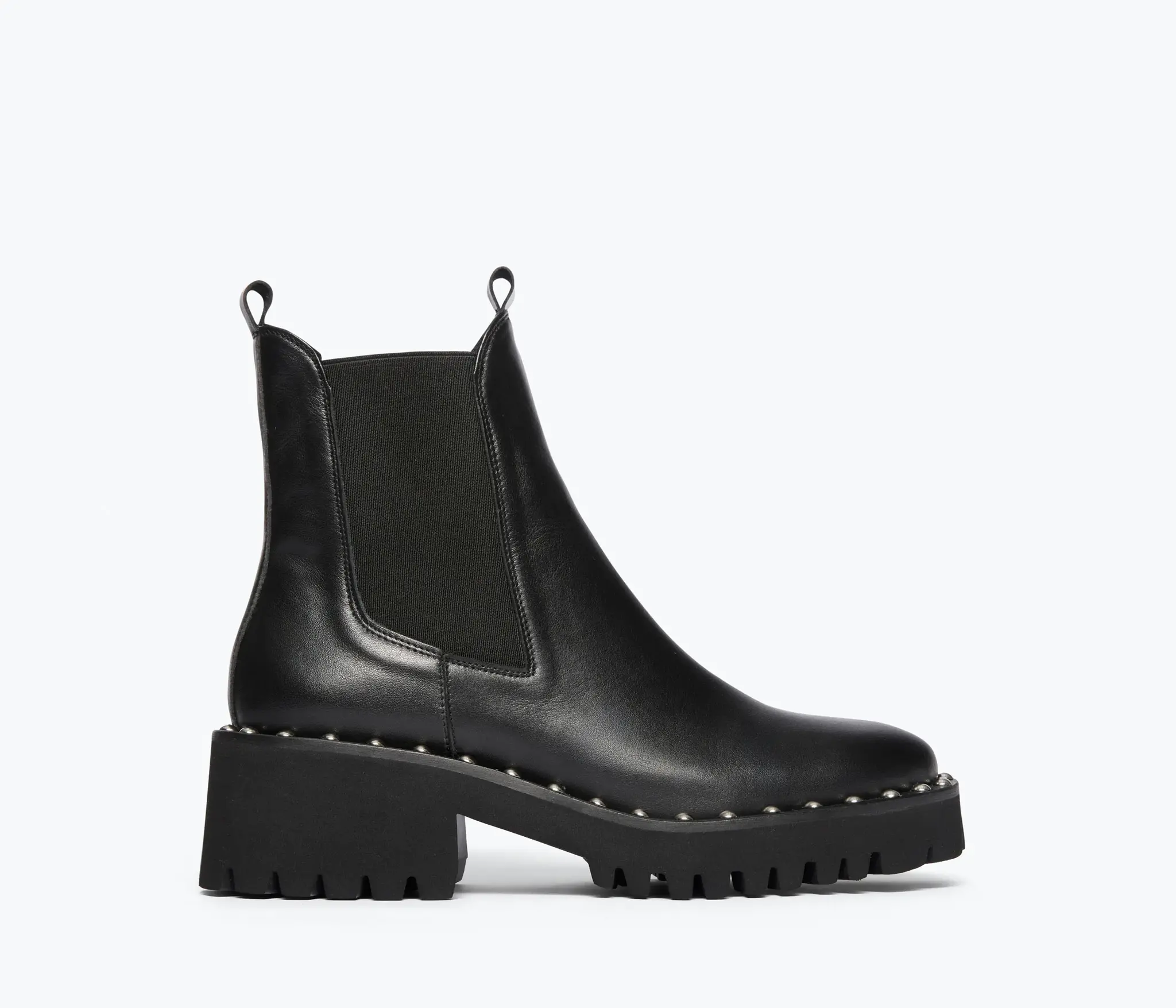 FREDA SALVADOR BAILEY STUDDED RAIN RESISTANT BOOT IN BLACK CALF