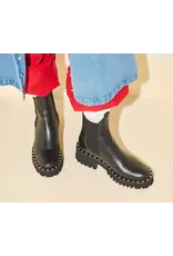 FREDA SALVADOR BAILEY STUDDED RAIN RESISTANT BOOT IN BLACK CALF