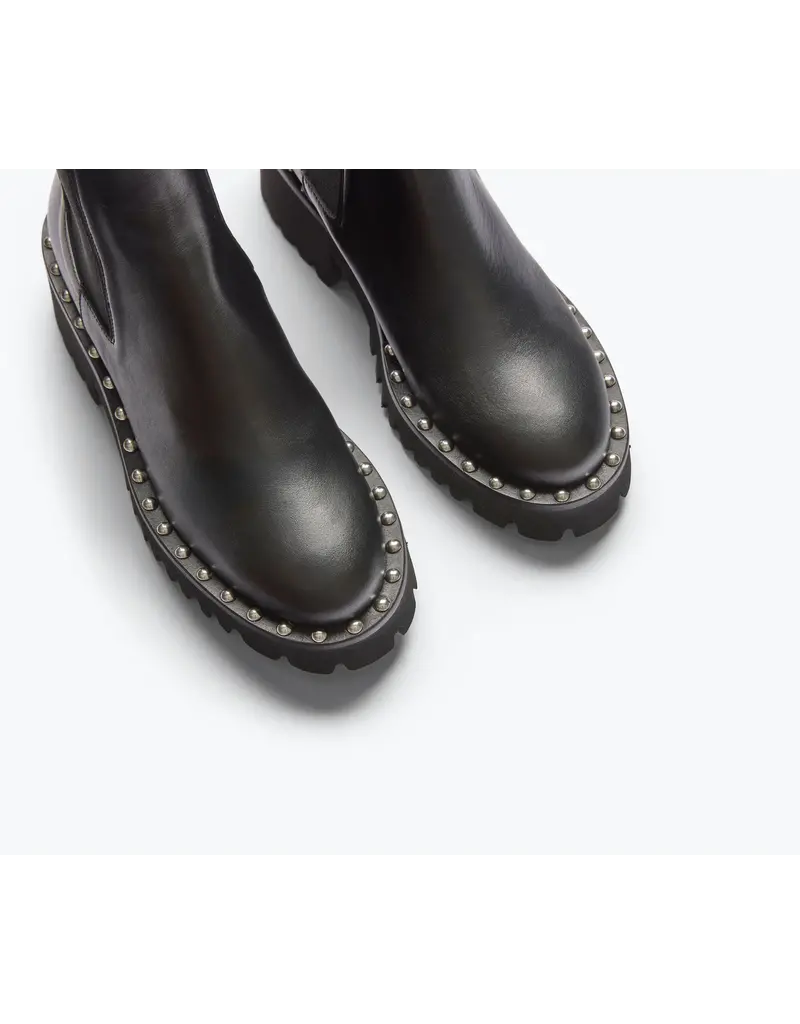 FREDA SALVADOR BAILEY STUDDED RAIN RESISTANT BOOT IN BLACK CALF