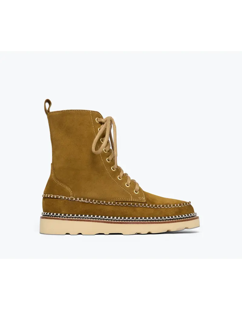 FREDA SALVADOR LILLY LACE UP BOOT IN BOG SUEDE