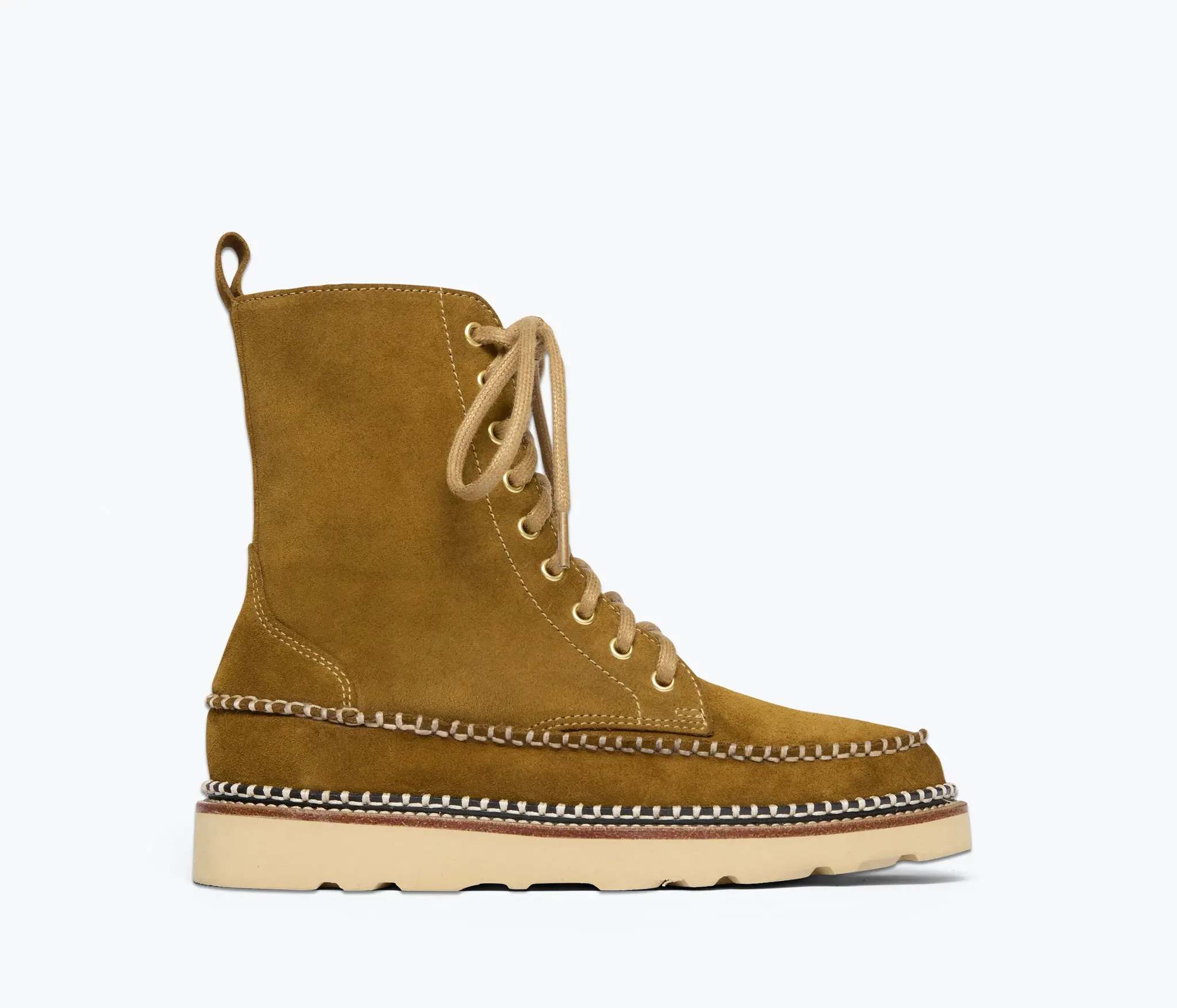 FREDA SALVADOR LILLY LACE UP BOOT IN BOG SUEDE