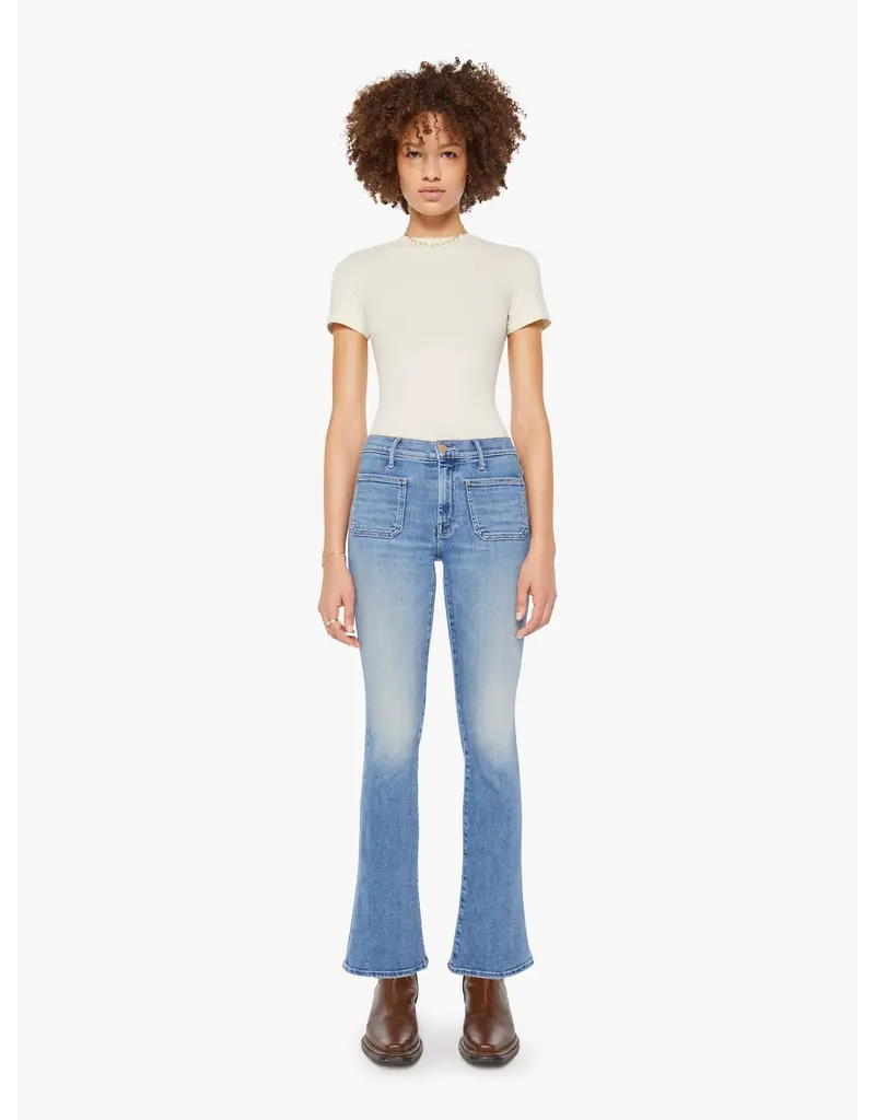 MOTHER DENIM THE PATCH POCKET WEEKENDER IN POPPIN WHEELIES