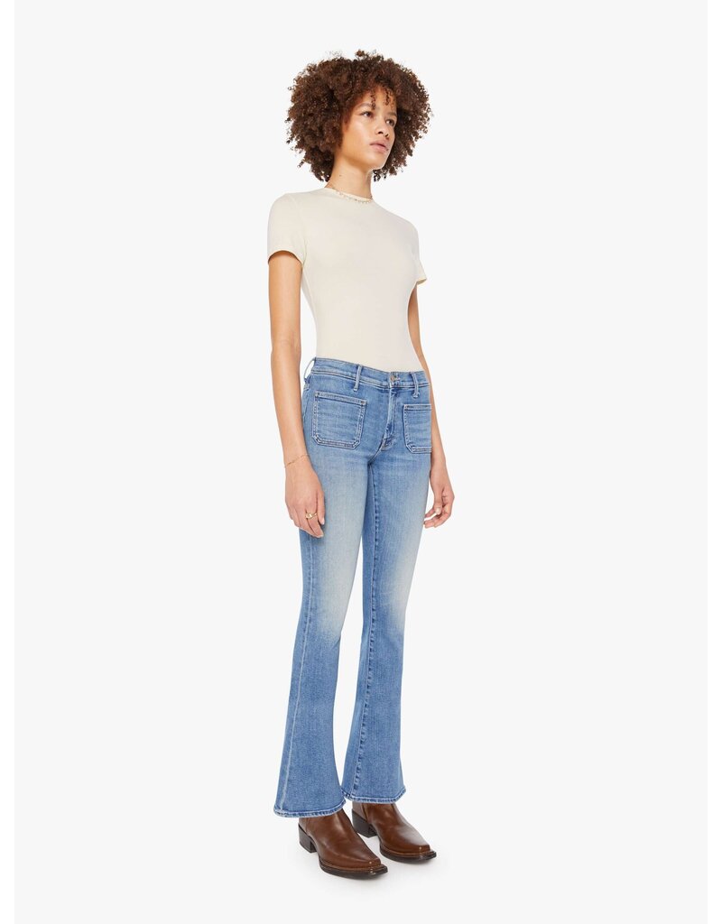 MOTHER DENIM THE PATCH POCKET WEEKENDER IN POPPIN WHEELIES
