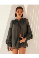 MES DEMOISELLES CULTURE BLOUSE IN DARK GREY