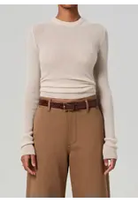 CITIZENS OF HUMANITY ALESSIA CREWNECK SWEATER IN CREAM