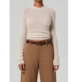 CITIZENS OF HUMANITY ALESSIA CREWNECK SWEATER IN CREAM