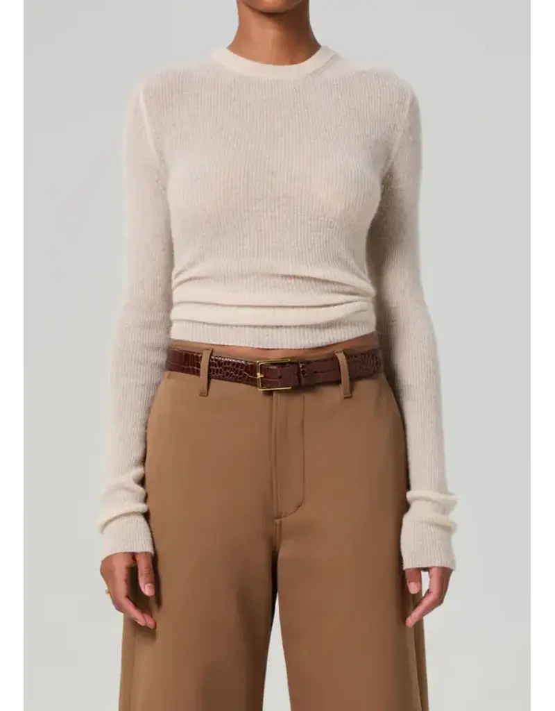 CITIZENS OF HUMANITY ALESSIA CREWNECK SWEATER IN CREAM