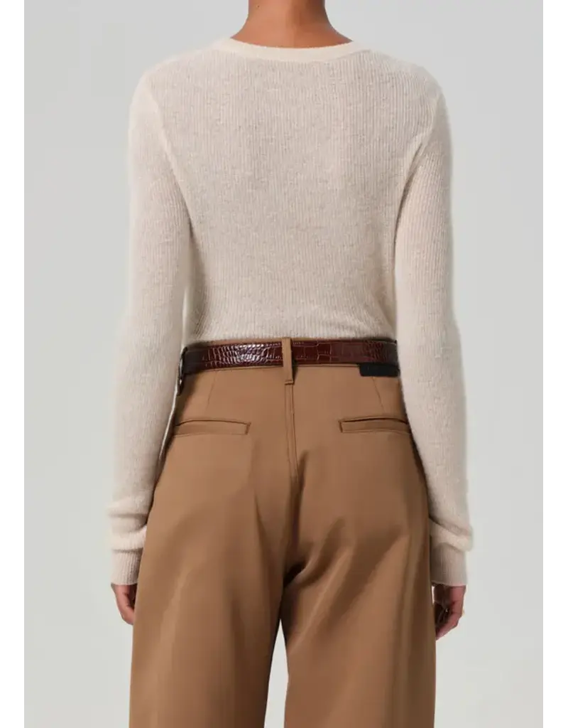 CITIZENS OF HUMANITY ALESSIA CREWNECK SWEATER IN CREAM