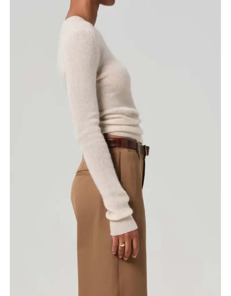 CITIZENS OF HUMANITY ALESSIA CREWNECK SWEATER IN CREAM