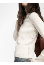 NALTY STUDDED SWEATER IN ECRU