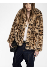 FINITO FAUX FUR COAT IN WOOD