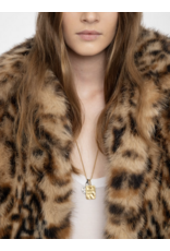FINITO FAUX FUR COAT IN WOOD