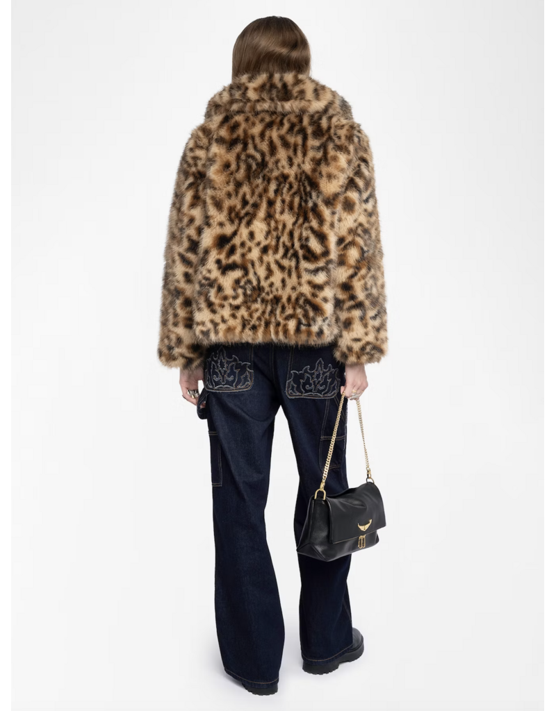 FINITO FAUX FUR COAT IN WOOD
