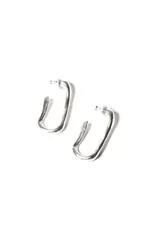 ODETTE OSSO HOOPS IN STERLING SILVER