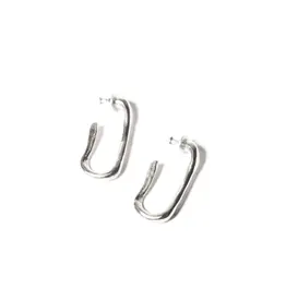 ODETTE OSSO HOOPS IN STERLING SILVER