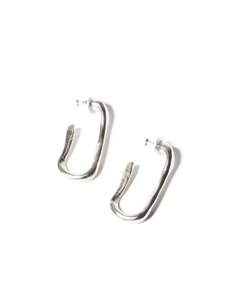 ODETTE OSSO HOOPS IN STERLING SILVER