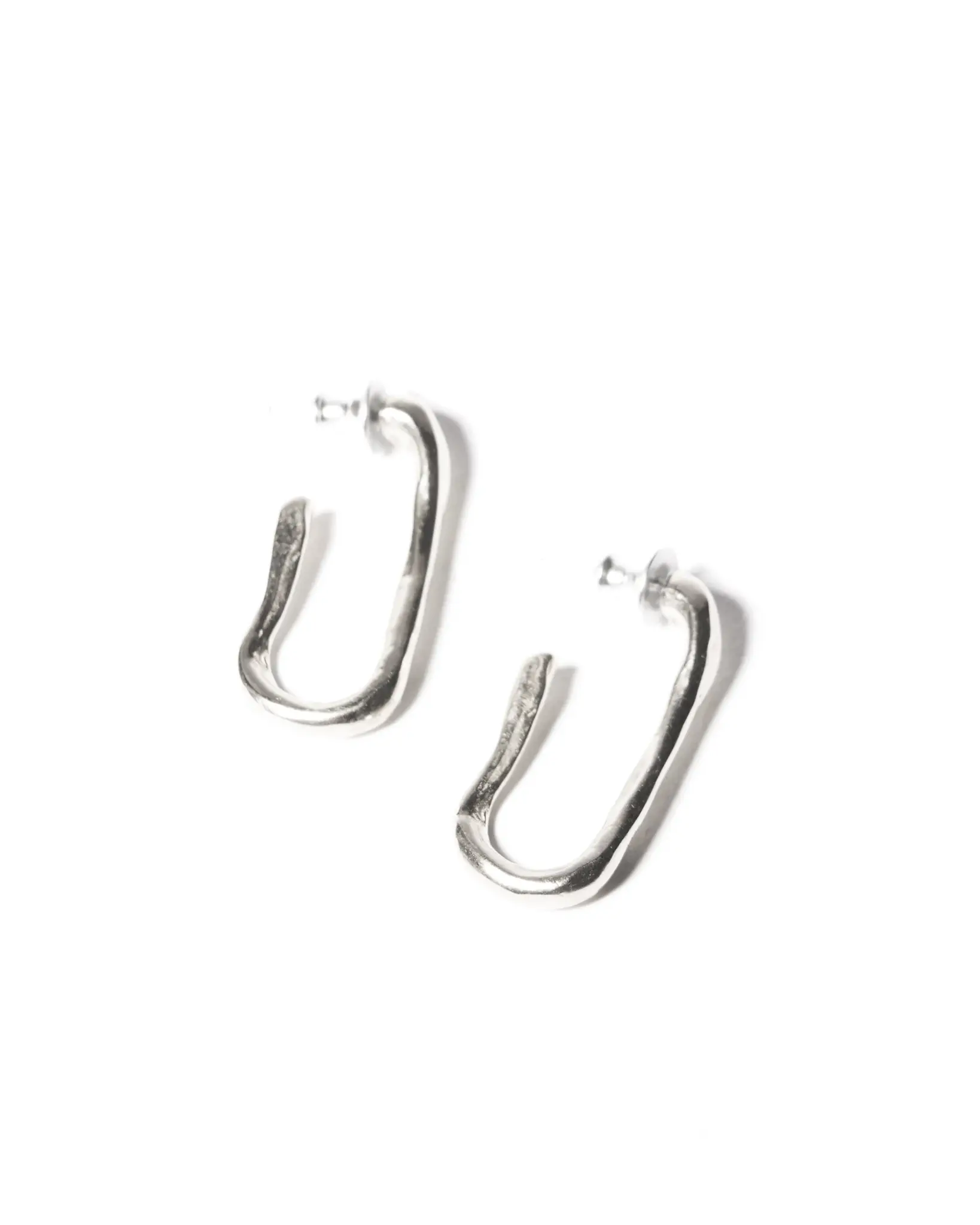 ODETTE OSSO HOOPS IN STERLING SILVER