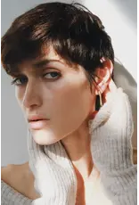 ODETTE OSSO HOOPS IN STERLING SILVER