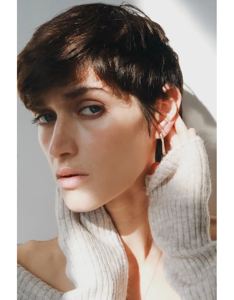 ODETTE OSSO HOOPS IN STERLING SILVER