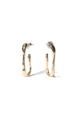 ODETTE OSSO HOOPS IN RECYCLED BRASS