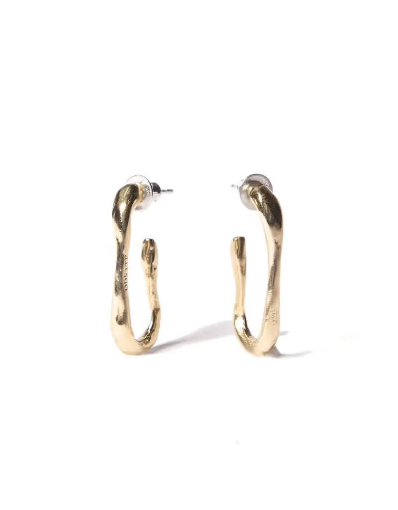 ODETTE OSSO HOOPS IN RECYCLED BRASS
