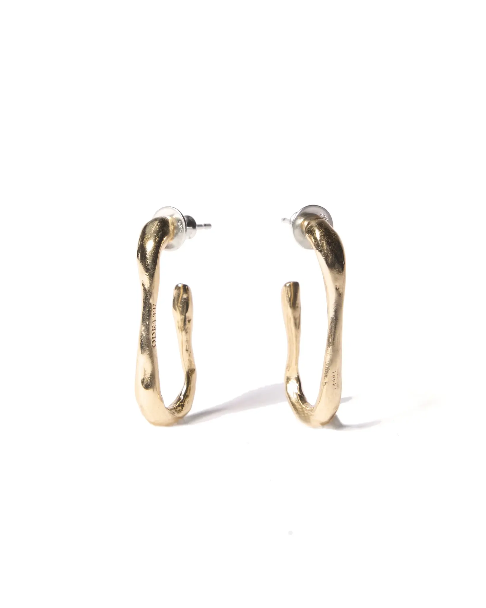 ODETTE OSSO HOOPS IN RECYCLED BRASS