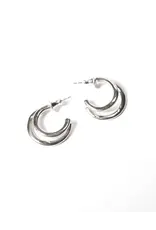ODETTE DEUX HOOPS IN STERLING SILVER