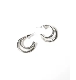ODETTE DEUX HOOPS IN STERLING SILVER