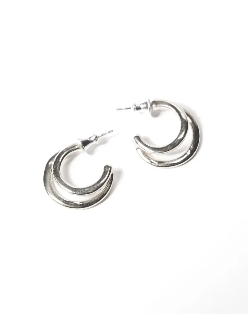 ODETTE DEUX HOOPS IN STERLING SILVER